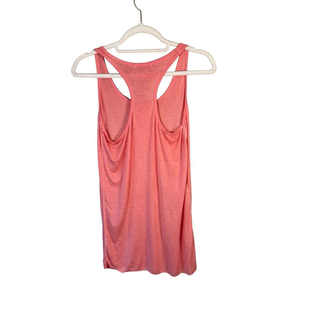 Boho Cottagecore Coral Floral Lace Tunic With Tank Size XS S Stretch Sheer - Picture 9 of 16